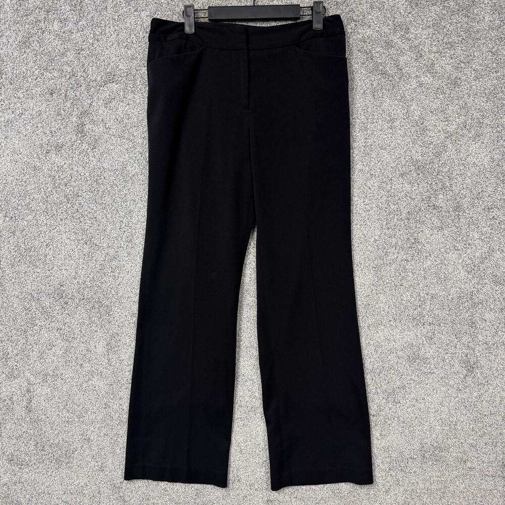 Liz Claiborne Dress Pants Womens 8 32x30.5 Black Stretch Straight Leg Corporate